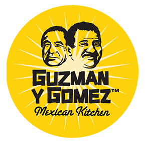 The image showcases the logo for "Guzman y Gomez Mexican Kitchen," an Australian multinational restaurant chain specializing in flavorful Mexican cuisine. The logo features bold typography with the text "GUZMAN Y GOMEZ Mexican Kitchen" against a vibrant yellow background, emphasizing the brand's passion for creating delicious and authentic Mexican dishes.