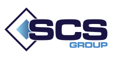 Assorted SCS Group Integrated Services logos displayed with unique backgrounds, symbolizing their customized property and cleaning solutions in Australia. The texts "SCS" and "GROUP" are prominently featured within the logos.