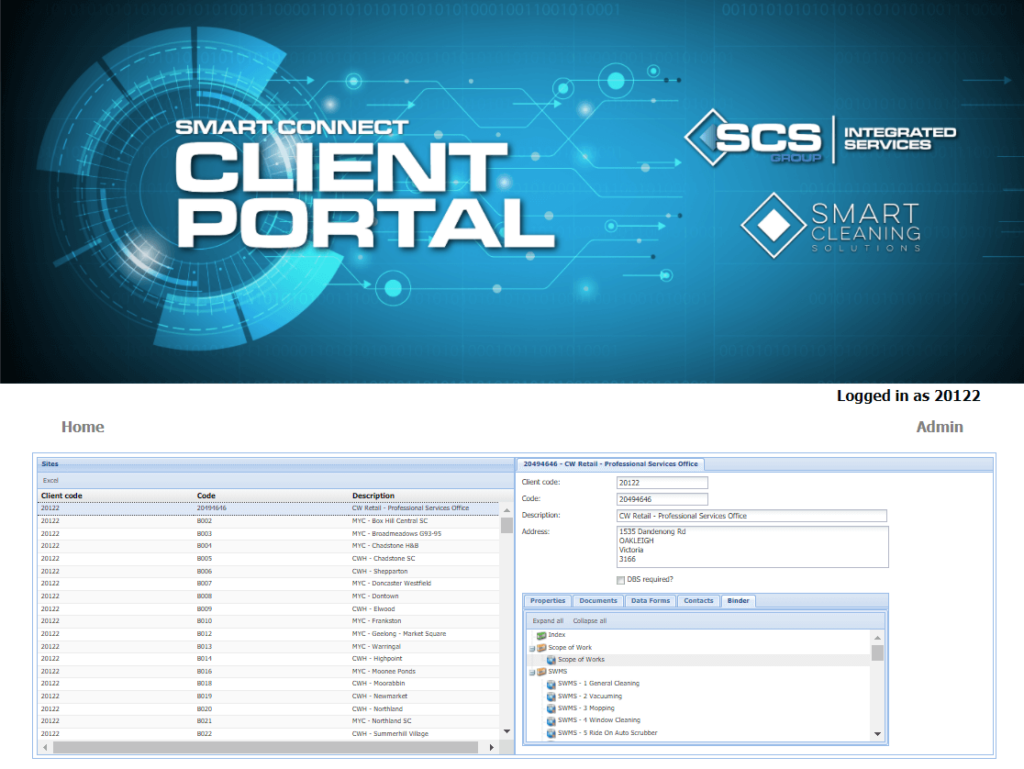SCS Group Client Portal: Empowering Efficient Cleaning Solutions