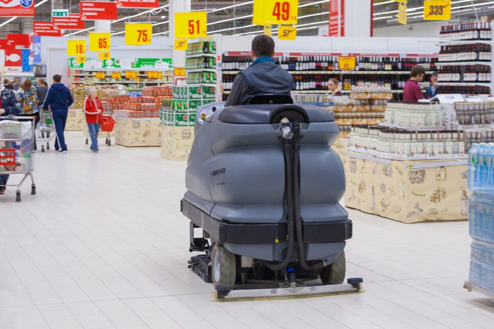 Retail cleaning Cleaning,Floors,On,A,Special automated floor cleaning machine