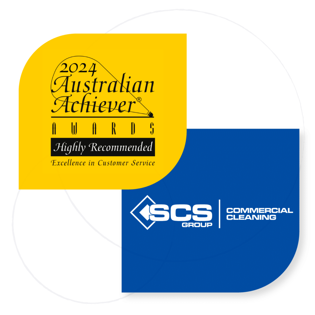 Australian Achiever Awards logo alongside the award logo, symbolizing excellence and recognition in various fields.