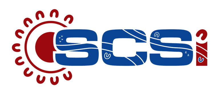 SCSi logo featuring blue and red Indigenous-inspired design elements with the tagline Partner with Purpose.